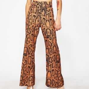 DOLLSKILL | High Rise Snake Flare Pants | Small